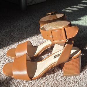 Louise et Cie Tan Block Heel Sandals